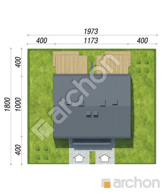 gotowy projekt Dom w tunbergiach (R2) sytuacja