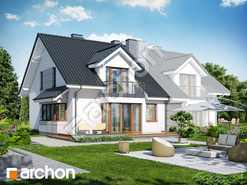 gotowy projekt Dom w klematisach 7 (B) widok 2