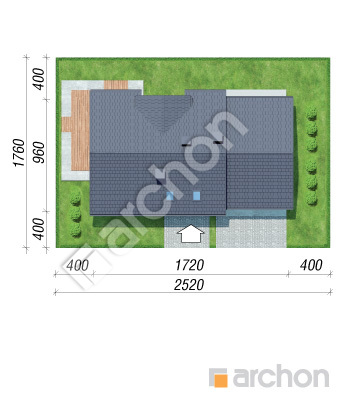 gotowy projekt Dom w szmaragdach 3 (G2A) sytuacja