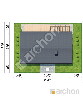 gotowy projekt Dom w kosaćcach 57 sytuacja