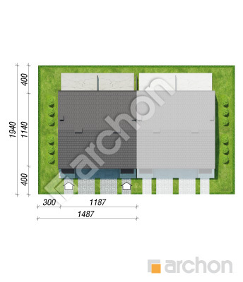 gotowy projekt Dom w riveach 23 (GR2B) sytuacja