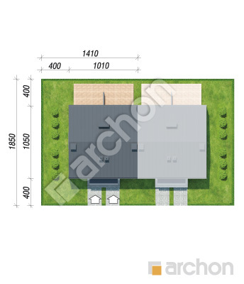 gotowy projekt Dom w riveach 4 (R2BA) sytuacja