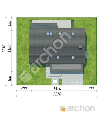 gotowy projekt Dom w perseach (G2E) sytuacja