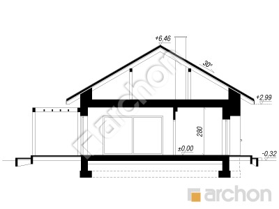 gotowy projekt Dom w goldstarach 3 przekroj budynku