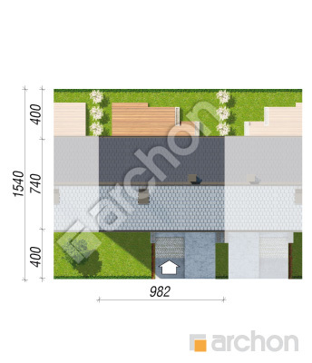 gotowy projekt Dom w murajach (GS) sytuacja