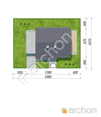 gotowy projekt Dom w zielistkach (GNTA) sytuacja