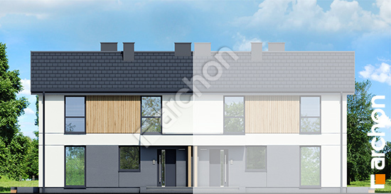 Elewacja frontowa projekt dom w everniach 4 b ver 2 23742951a0857f0524b1207249b95c85  264