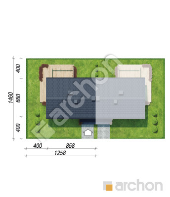 gotowy projekt Dom w everniach 4 (B) sytuacja