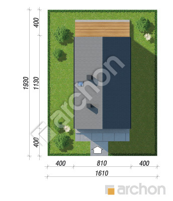 gotowy projekt Dom w kronselkach 4 (E) sytuacja