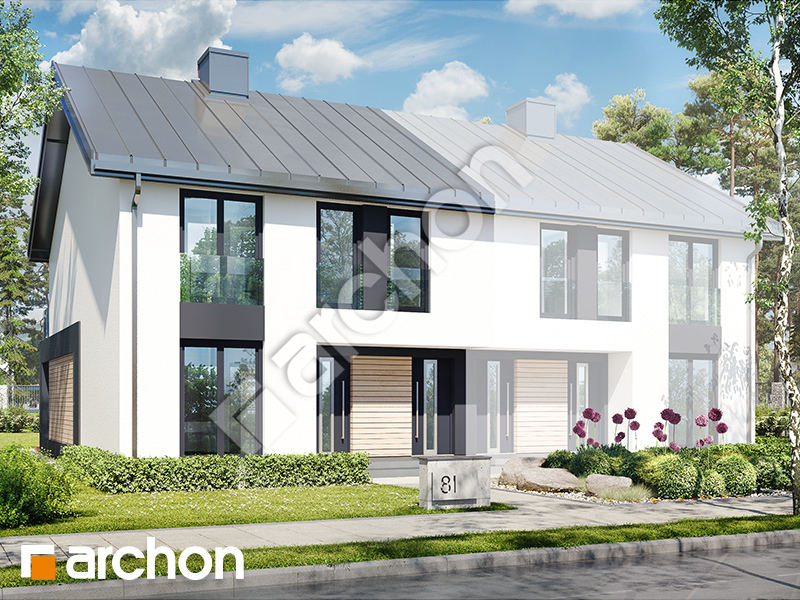 gotowy projekt Dom w bratkach 16 (R2B) widok 1
