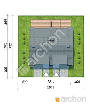 gotowy projekt Dom w riveach 16 (GR2) sytuacja