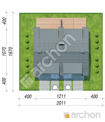 gotowy projekt Dom w riveach 16 (GR2) sytuacja