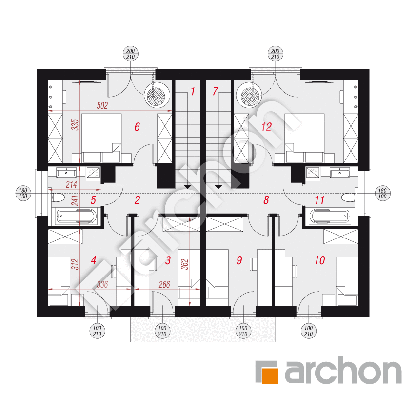 gotowy projekt Dom w tunbergiach 3 (R2) rzut poddasza