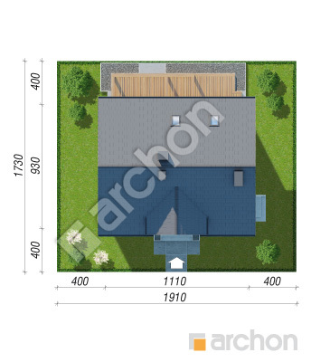 gotowy projekt Dom w lucernie 21 sytuacja