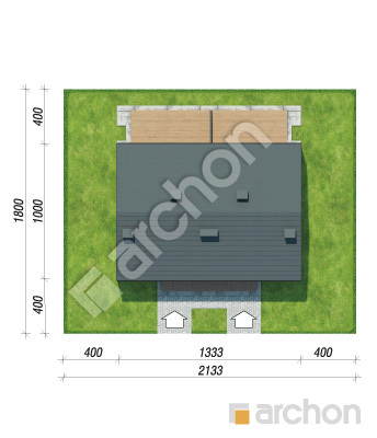 gotowy projekt Dom w kurkumie 3 (R2) sytuacja