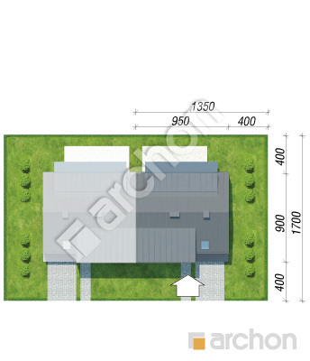 gotowy projekt Dom w bylicach 2 (B) sytuacja