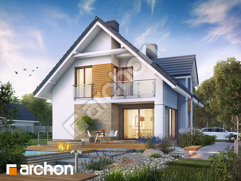 gotowy projekt Dom w cynobrówkach (P) widok 2