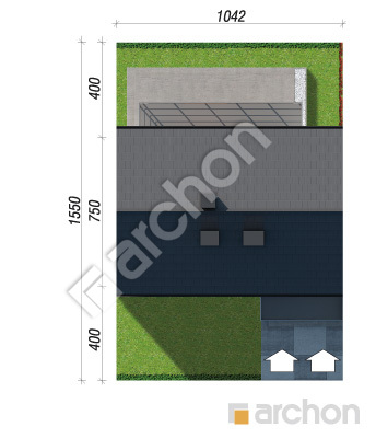 gotowy projekt Dom w halezjach (R2S) sytuacja