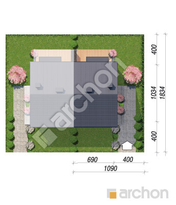 gotowy projekt Dom w omanach 2 (R2B) sytuacja