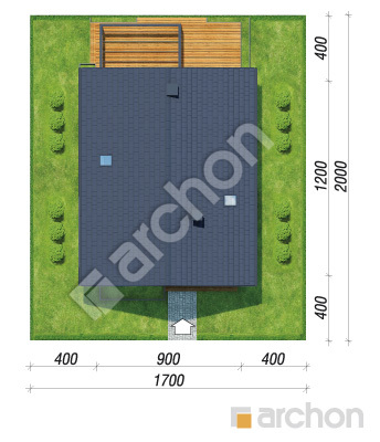 gotowy projekt Dom w anyżku 7 (E) sytuacja