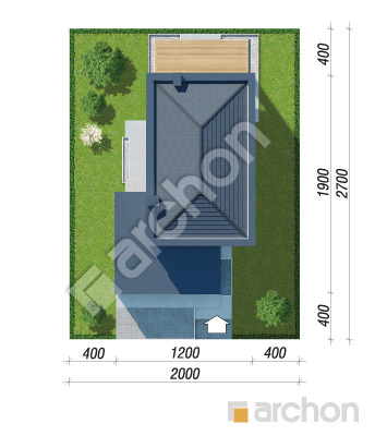 gotowy projekt Willa Ofelia (G2E) sytuacja