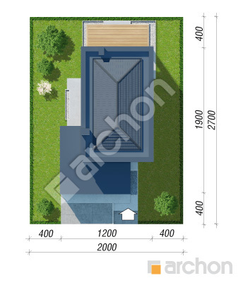 gotowy projekt Willa Ofelia (G2E) sytuacja