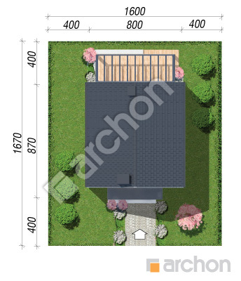 gotowy projekt Dom w rododendronach 28 sytuacja