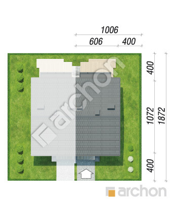 gotowy projekt Dom w bratkach 8 (R2B) sytuacja