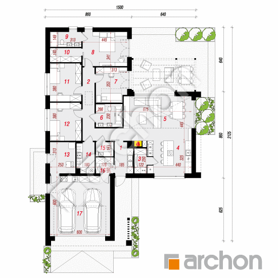 gotowy projekt Dom w bakopach 6 (G2E) rzut parteru