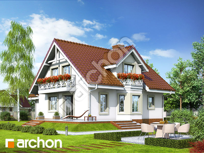 gotowy projekt Dom w rododendronach 5 widok 2