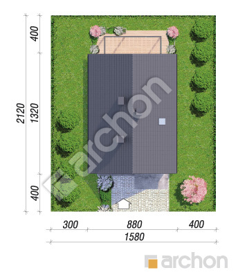 gotowy projekt Dom w malinówkach 53 (G) sytuacja