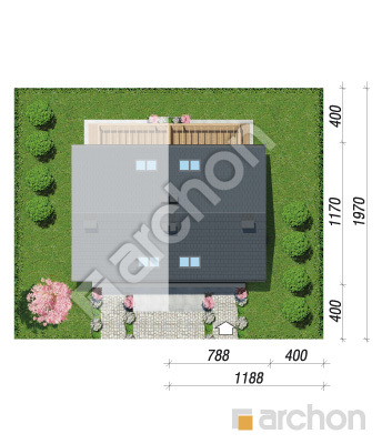 gotowy projekt Dom w narcyzach 8 (B) sytuacja