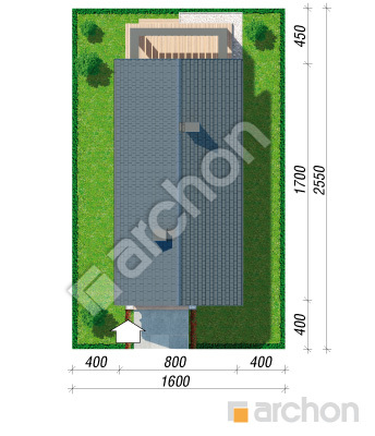 gotowy projekt Dom pod pomarańczą 3 sytuacja