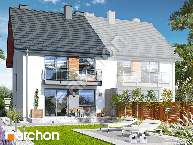 gotowy projekt Dom w bratkach (R2BA) widok 2