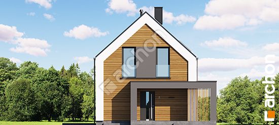 Elewacja frontowa projekt dom w cienistkach 5 e oze 4457b3d61dfbc4833787ebb368d1beda  264