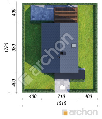 gotowy projekt Dom w cienistkach 5 (E) OZE sytuacja