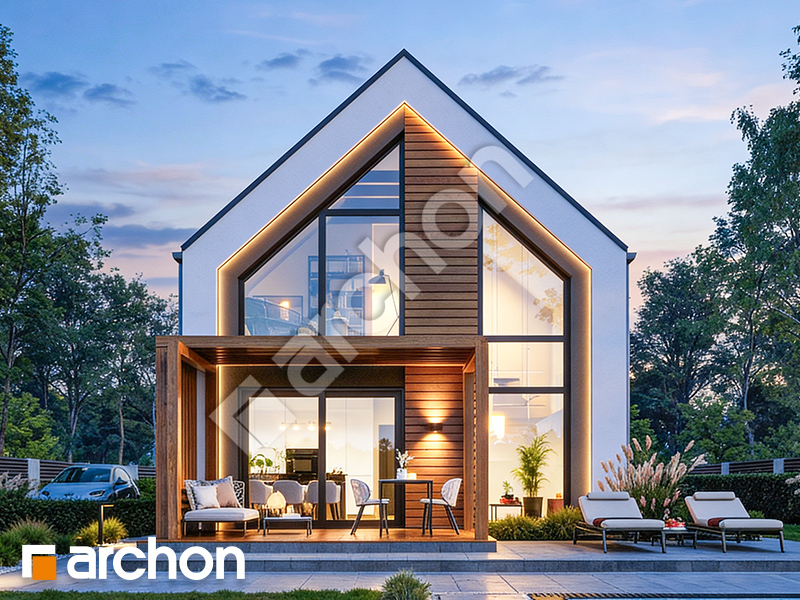 gotowy projekt Dom w cienistkach 5 (E) OZE widok 2