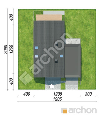 gotowy projekt Dom w marcówkach (GE) sytuacja
