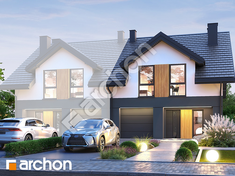 gotowy projekt Dom w narcyzach 14 (B) widok 1