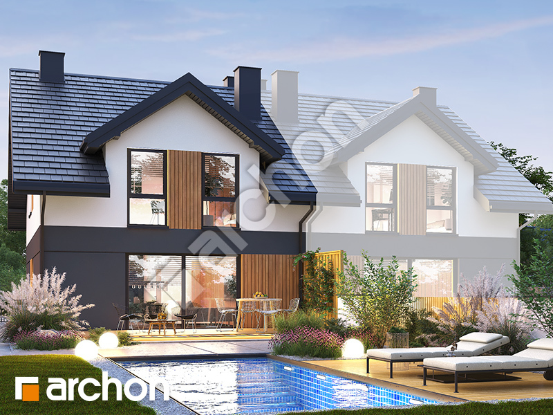 gotowy projekt Dom w narcyzach 14 (B) widok 2