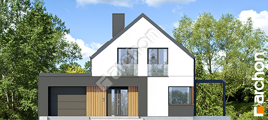 Elewacja frontowa projekt dom w proteach ge 98efe823a4a565b0b582b8b616c61dfc  264