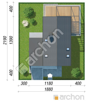 gotowy projekt Dom w proteach (GE) sytuacja