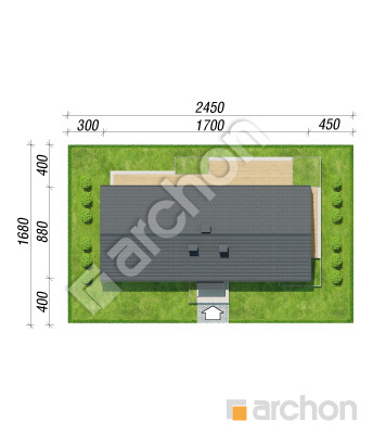 gotowy projekt Dom w kosaćcach 43 sytuacja