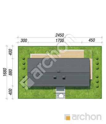 gotowy projekt Dom w kosaćcach 43 sytuacja