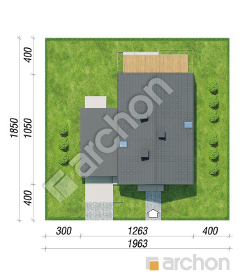 gotowy projekt Dom w malinówkach 36 (G) sytuacja