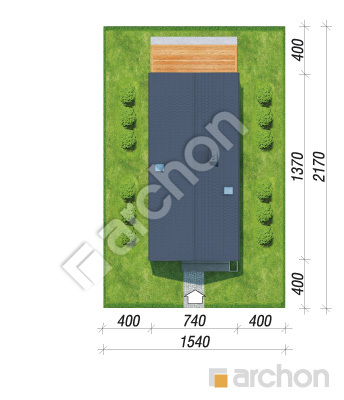 gotowy projekt Dom w miętach (E) sytuacja