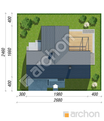 gotowy projekt Dom w bakopach 7 (G2E) sytuacja
