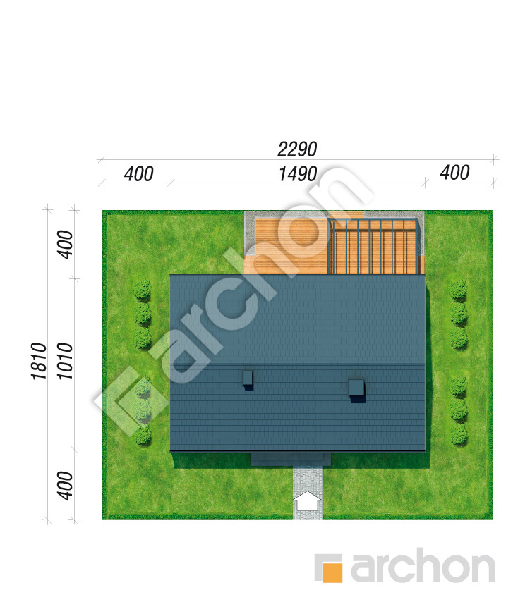 gotowy projekt Dom w lipiennikach 6 (A) sytuacja