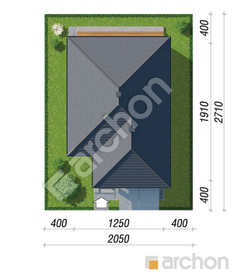 gotowy projekt Dom w dzióbkowcach 2 (G2E) sytuacja