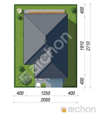 gotowy projekt Dom w dzióbkowcach 2 (G2E) sytuacja